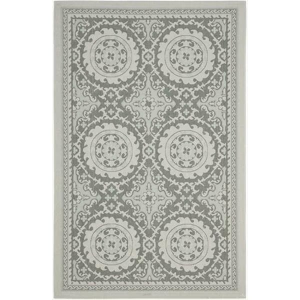 8 Ft. X 11 Ft. Rectangle Indoor-Outdoor Courtyard- Light Grey And Anthracite- Machine Made Rug, Safavieh, Mfr#: CY7059-78A18-8